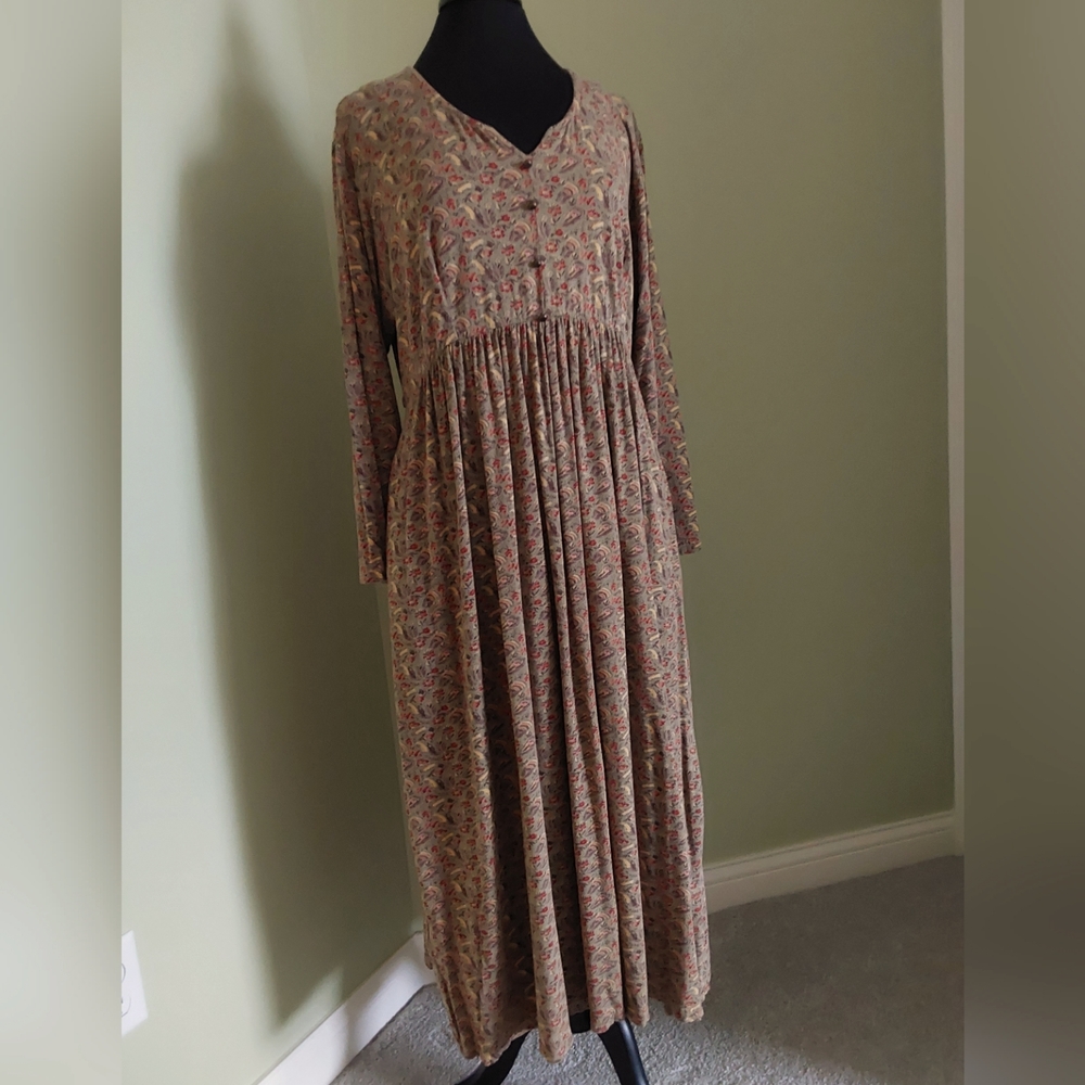April Cornell Sage Floral Dress